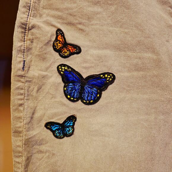 Idyllwind Miranda Lambert corduroy flare butterfly patch pants size 6 - Picture 3 of 5